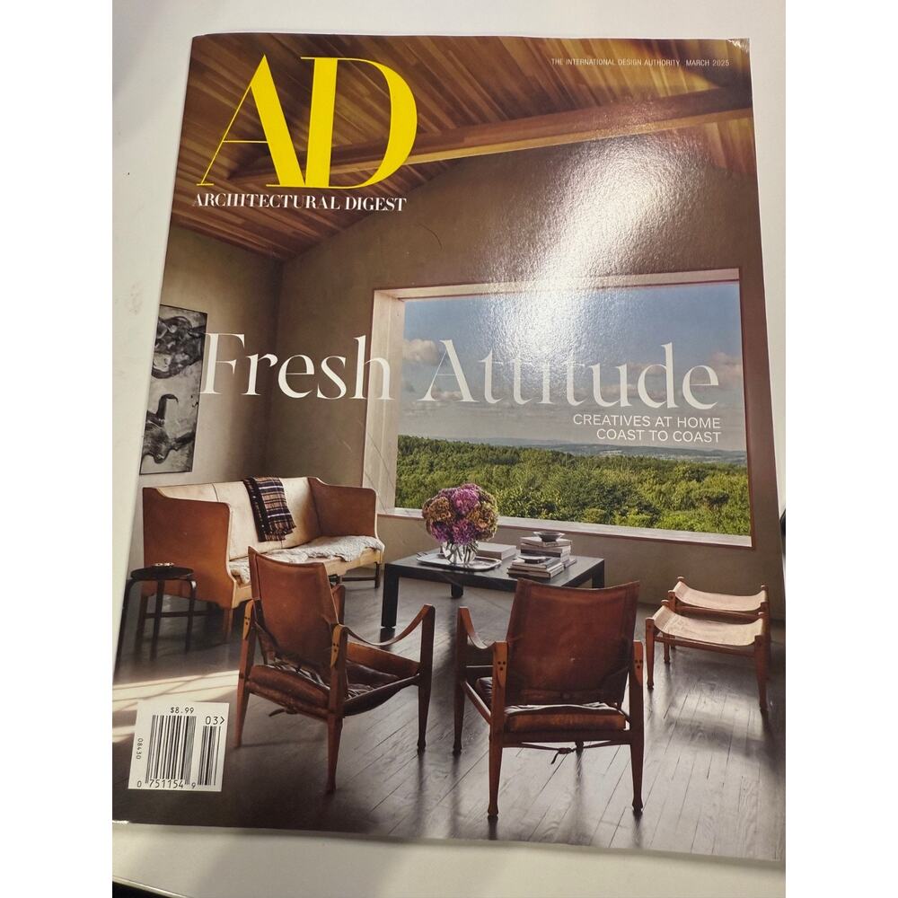 Architectural Digest Magazine March 2025 Fresh Attitude Home Style Design Decor